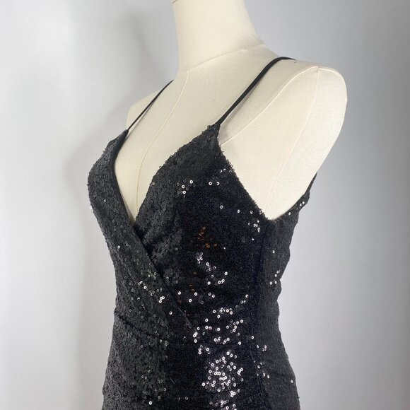 NEW W/ TAGS - Sequin Black Dress - Picture 10 of 11